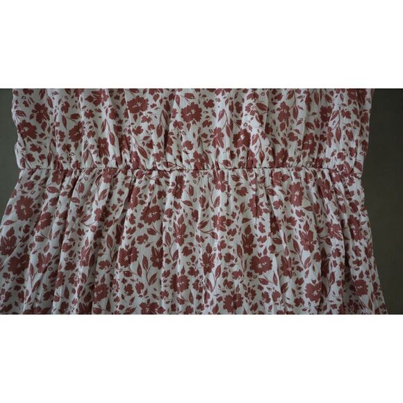 Kaileigh Women's Sz M White Floral Print Surplice Neckline Sleeveless Dress - Picture 13 of 13